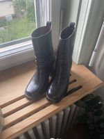 Schwarze Lederstiefel Grösse 36, wie neu