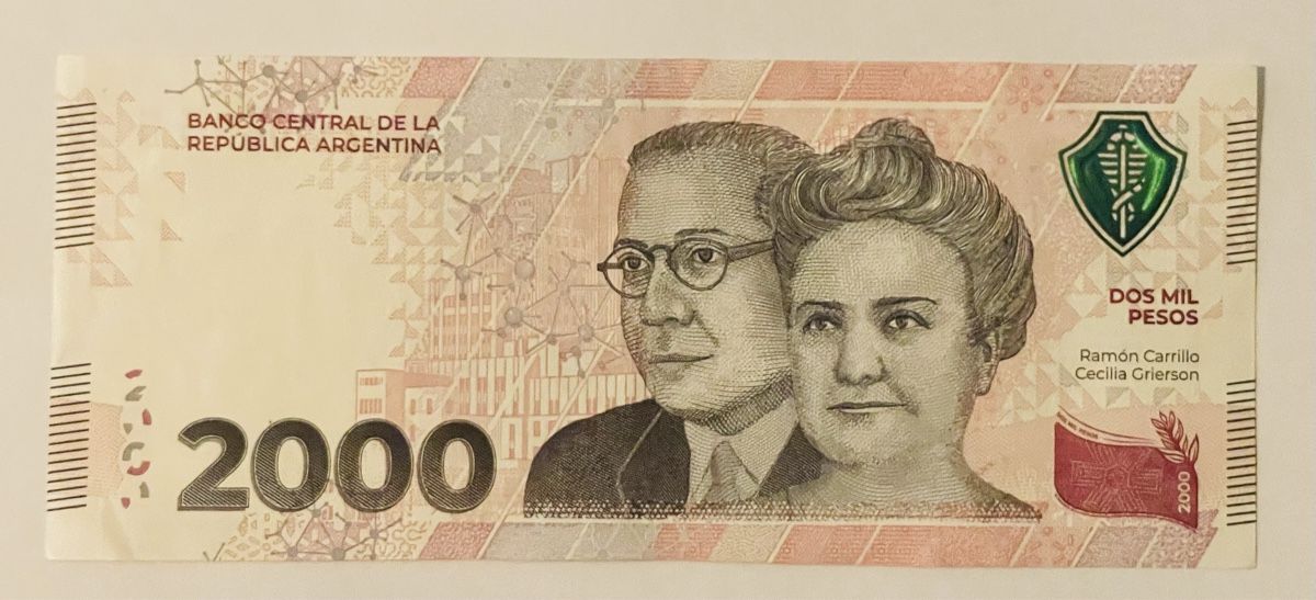 Banknoten: Banknoten Argentinien 2000 Pesos UNC – Neu und originalverpackt aus Zürich von juanjoch