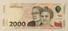Banknoten Argentinien 2000 Pesos UNC