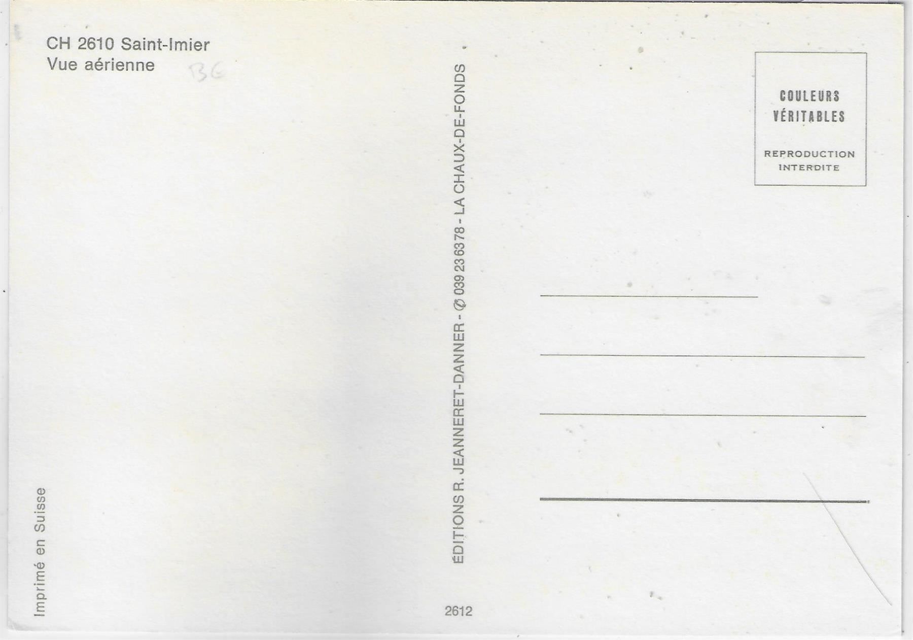 Cartoline postali: Saint-Imier - Vue aerienne – Usato da Ettingen venduto da Kartenplanet 1