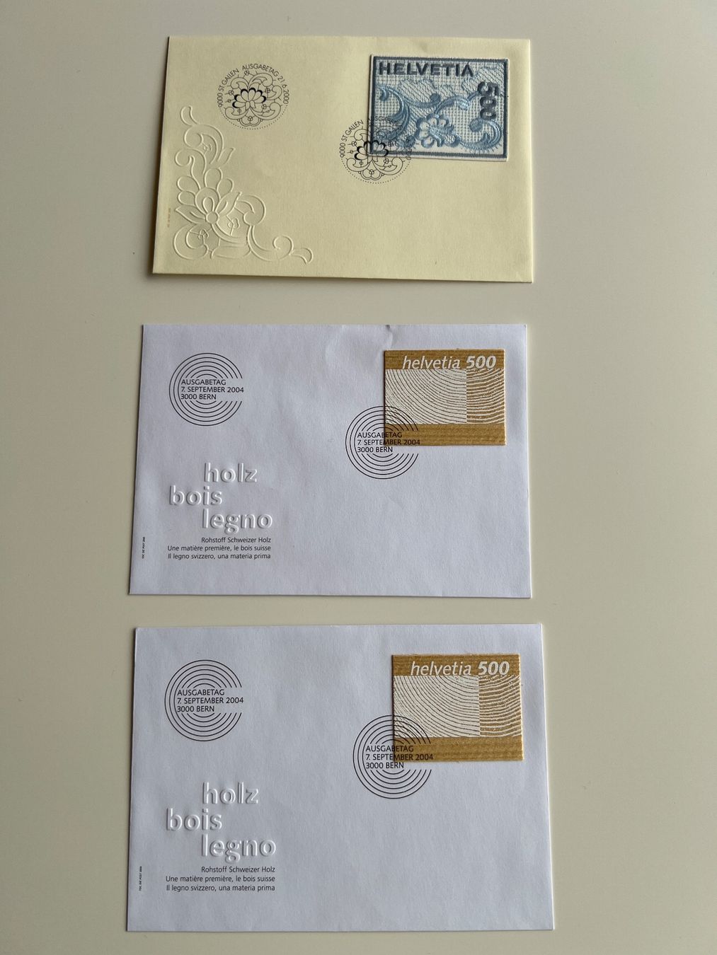 Tutti i francobolli: Briefmarken-Set "Holz" 2004, – Usato da Chur venduto da van_hnc6