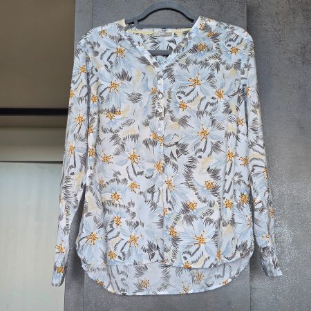 🐸 NILE BLUSE XS MIT EXOTISCHEN BLUMEN LYOCEL (VISKOSE)