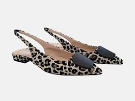 Scarpa donna OVYE' ballerina slingback in camoscio maculato