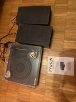 Fenton Plattenspieler Set mit Lautsprecher Boxen& Bluetooth
