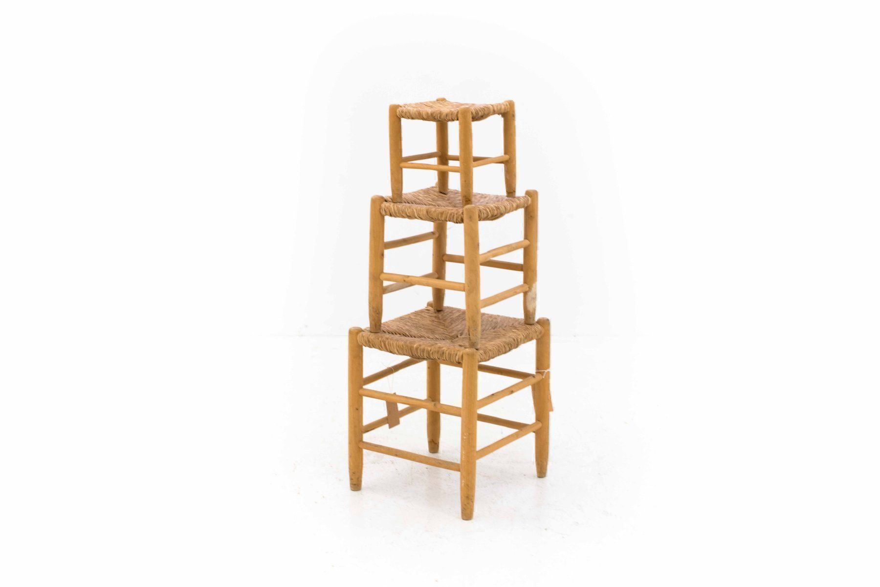 Sgabelli: Stapel Bast Hocker Set 1960er – Usato da Zürich venduto da STUZH38 3