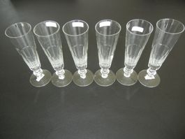 antike alte Champagner Gläser bzw. Flûtes (6 Stück)