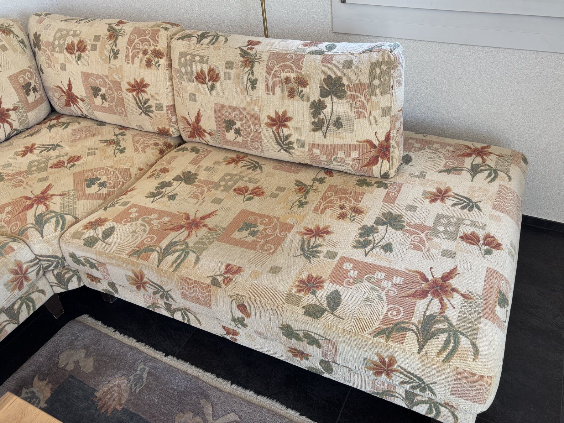 Rolf Benz Divani: gemütliches + grosses Sofa, beige, Design-Blumenmuster – Usato da Therwil venduto da mb_bl68 3
