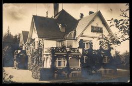 Foto-AK Hauptwil, Kaufhaus Hauptwil mit Garten und Balkon, 1
