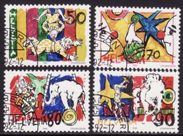 Satz SBK-Nr. 832-835 (Zirkuswelt 1992) gestempelt