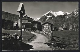 Grächen, Ortspartie mit Brunegghorn, We