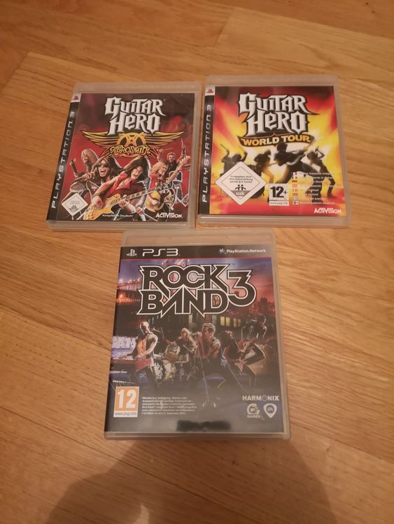 Guitar Hero Aerosmith +World Tour + Rock Band 3 (PS3) Kaufen auf Ricardo