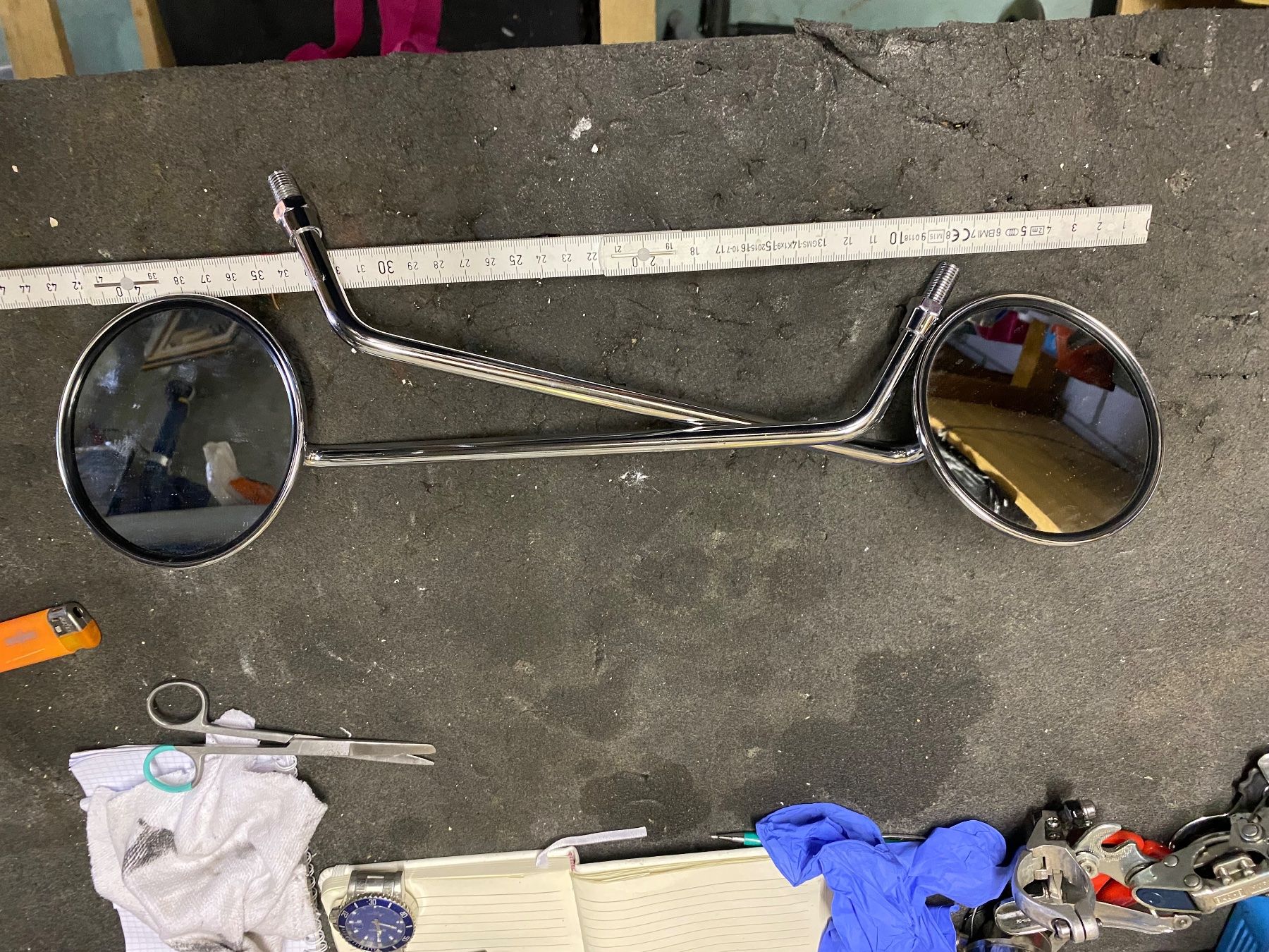 Specchi: 2 Stk. Spiegel Chrom Motorrad – Usato da Horgen venduto da desmosud 3