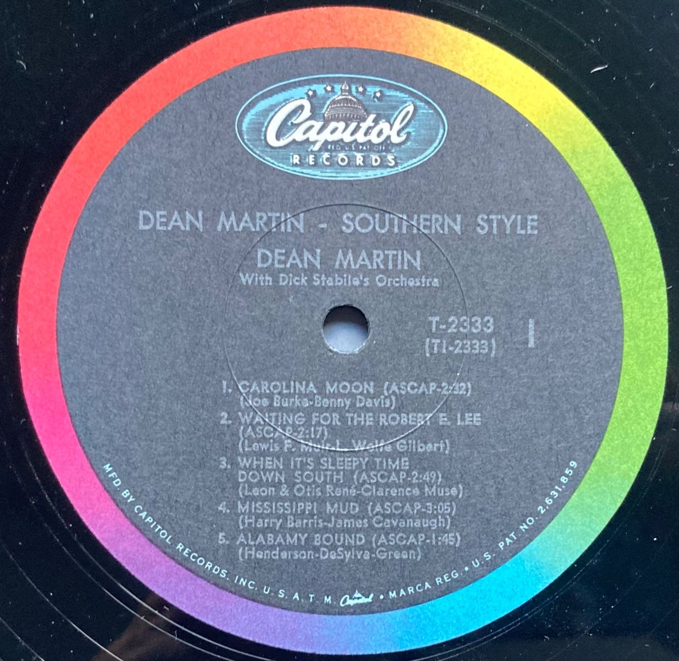 Schallplatten: DEAN MARTIN - SOUTHERN STYLE – Gebraucht aus Poliez-Pittet von Newtown-Records 3