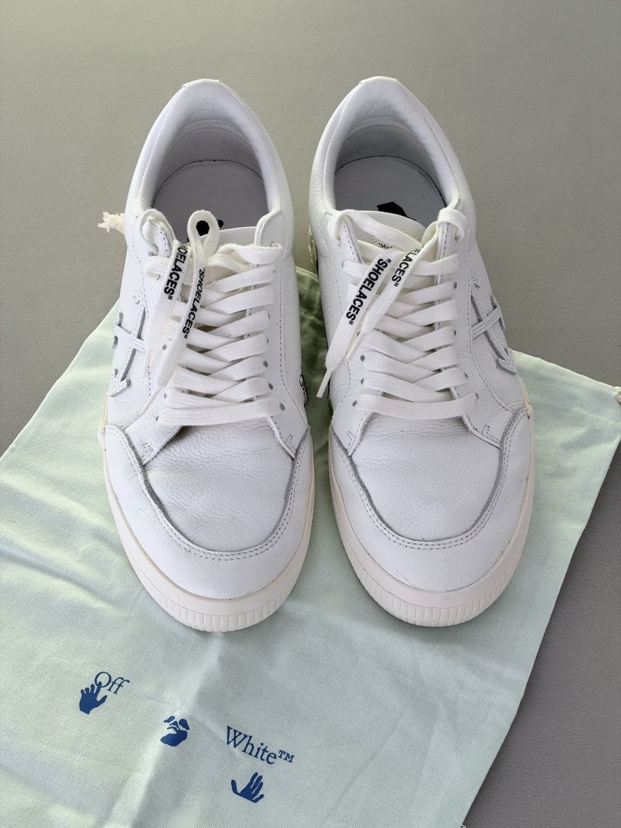 Off-White Scarpe da uomo: Off-White Sneaker Low Vulcanized, Leder weiss, Grösse 42 – Usato da Luzern venduto da Sunnyside_71 4