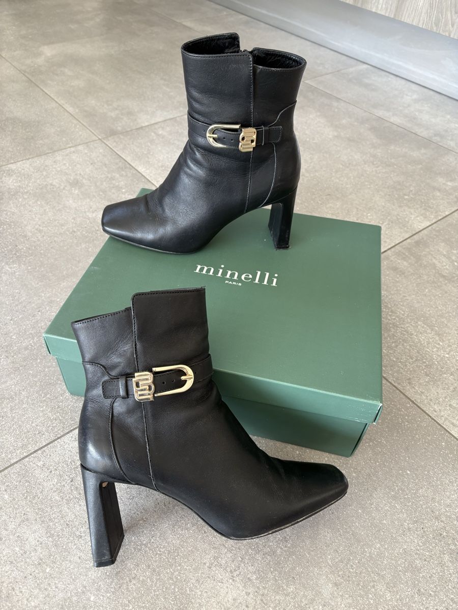 Scarpe da donna: Minelli bottines en cuir 38 – Usato da Poliez-le-Grand venduto da mila011