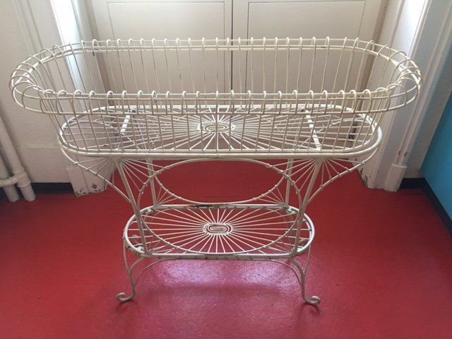 HTI Living Pflanzenständer Fahrrad-Design - Vintage Weiß Metall Deko Für Balkon & Garten