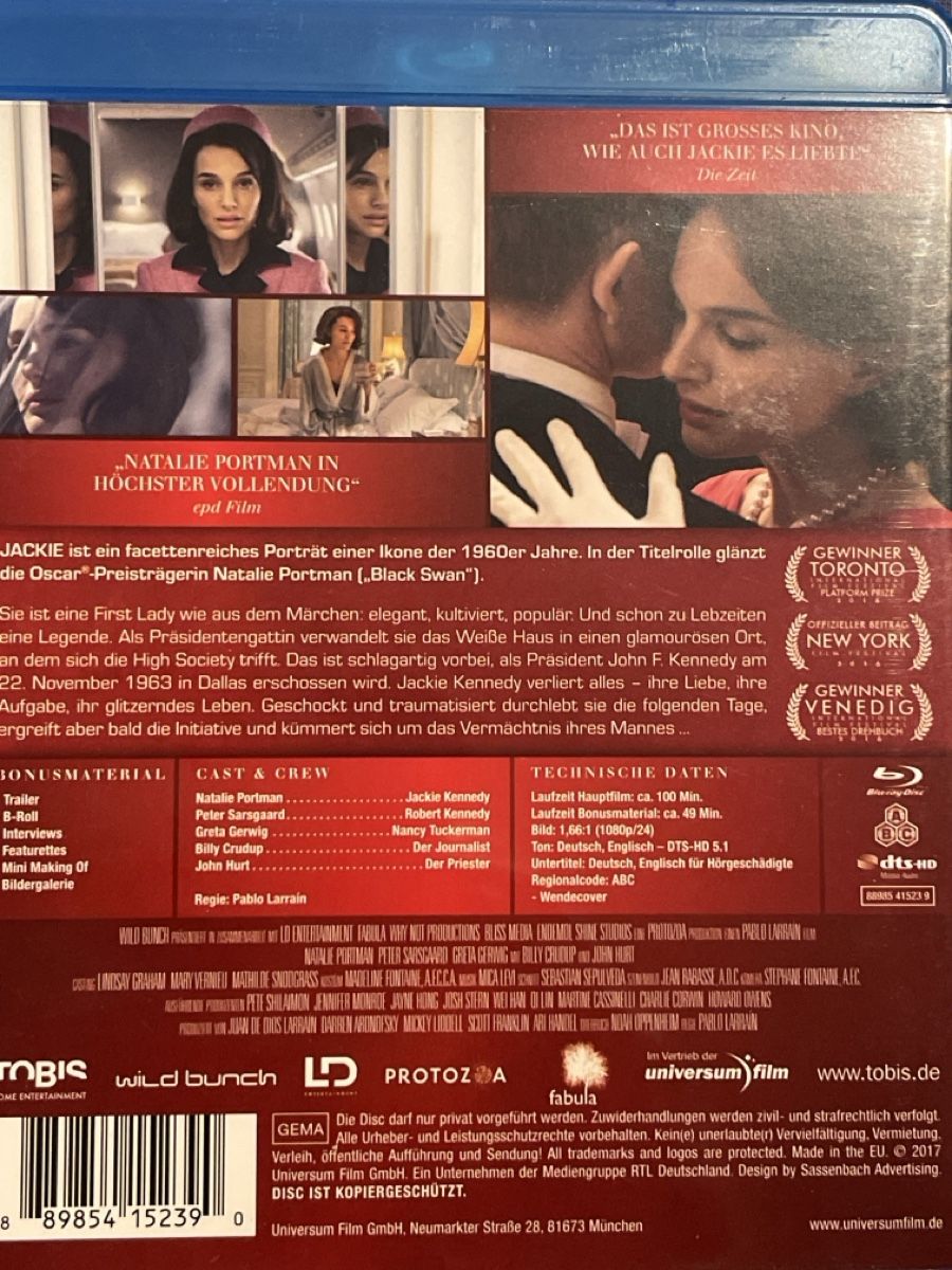 Alle DVDs: Jackie : Die First Lady (2016) – Neu (gemäss Beschreibung) aus Waldenburg von Gonzo8 1