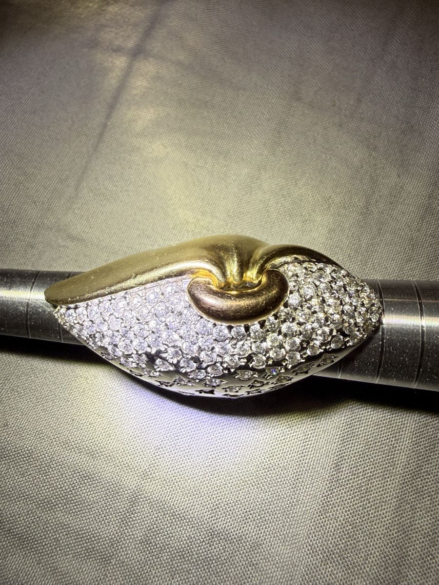 Bagues: GoldRing 18k mit weis Stein – D'occasion à Oberhof par RealStone 9