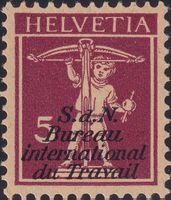 1927-28 BIT: Nr.25 (Glattes Papier) ungebraucht (*) K: 250.-