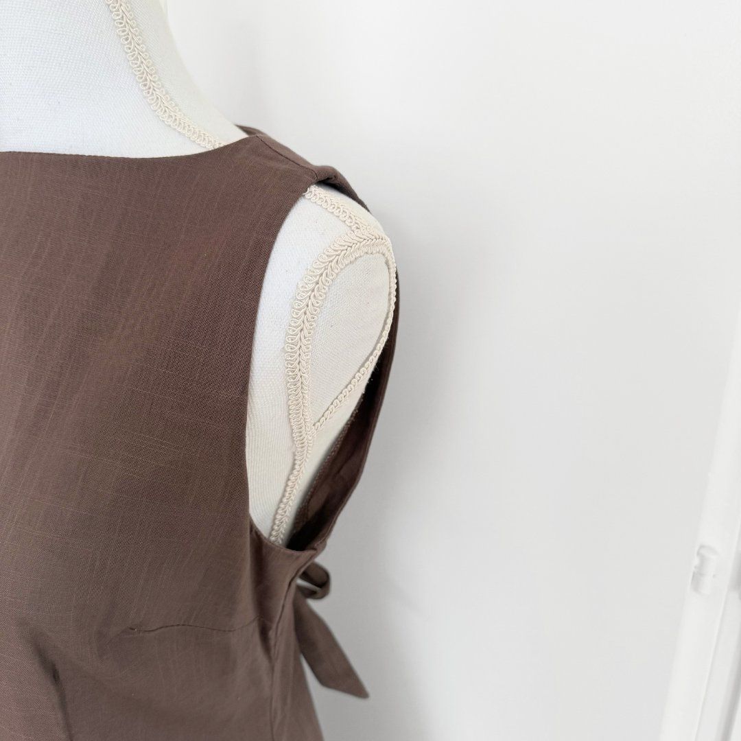 Shein Vestiti: SHEIN Robe Marron 100% Coton - Taille S - NEUVE – Nuovo e nell'imballaggio originale da Vevey venduto da secondlifevevey 1