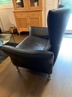 de Sede Ledersessel / Relaxliege, schwarz
