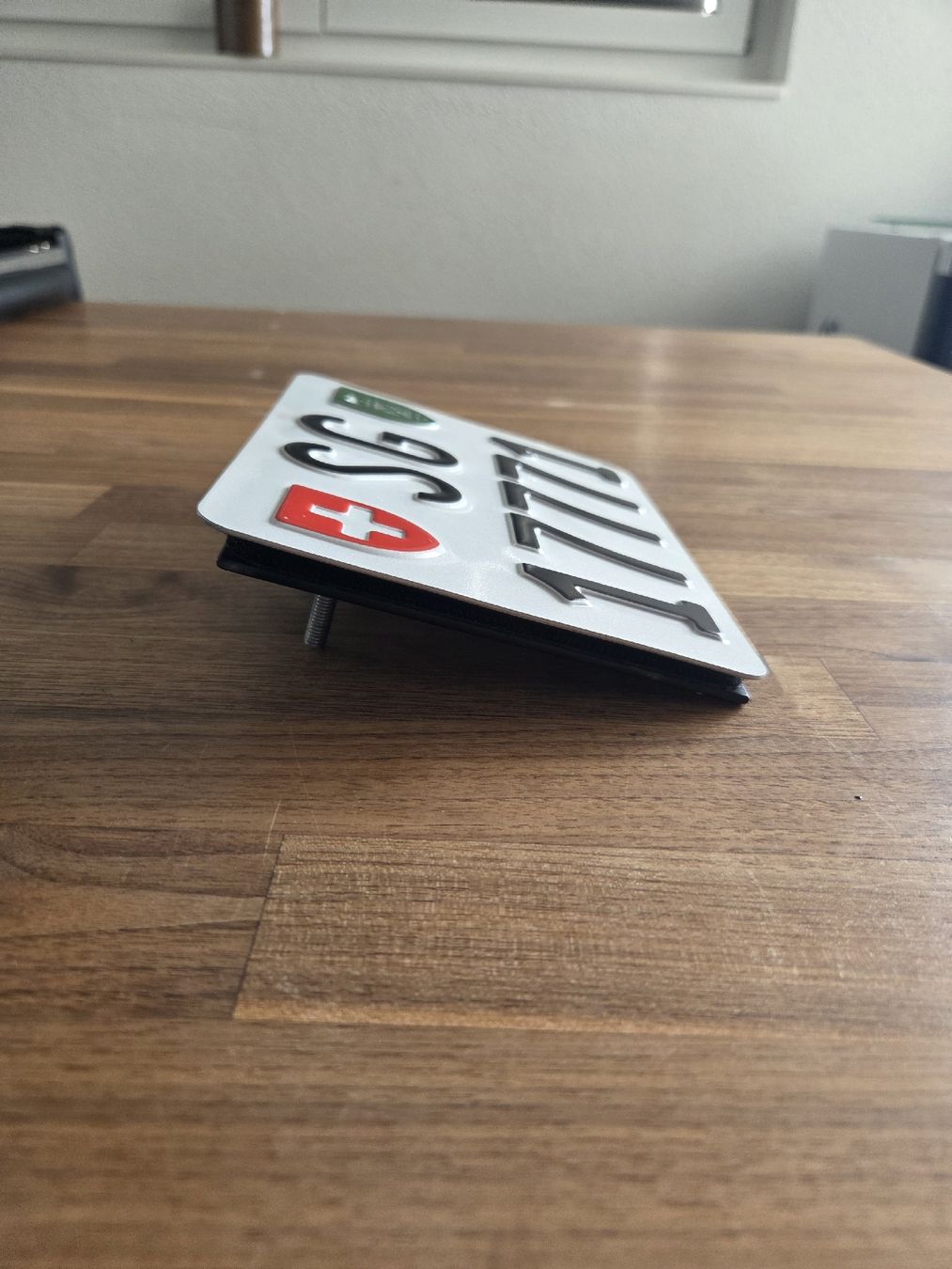 Ecriteaux: Motorradkontrollschild inkl. Kennzeichenhalterung – D'occasion à Lömmenschwil par MFU_ 3