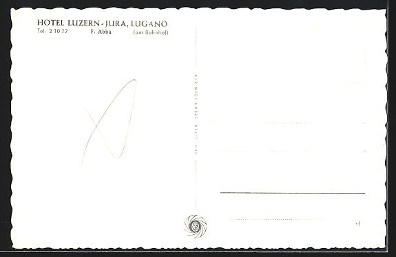 Cartoline postali: Lugano, Hotel-Restaurant Luzern (am Bahn – Usato da Berlin venduto da bartko-reher 1