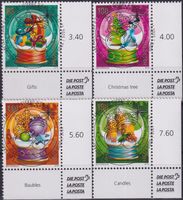 2015, Nr.1571-1574 "Weihnachten" +ET-Voll-Stempel, ECKTABS