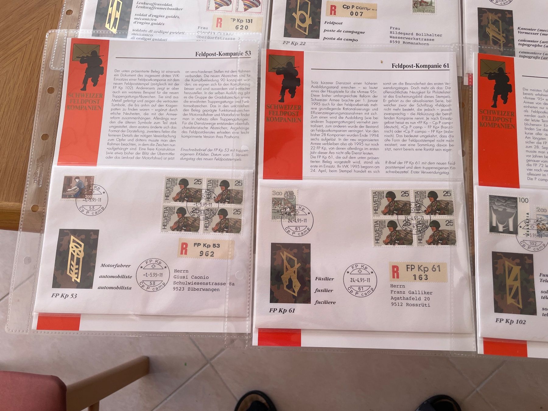Alle Briefmarken: 21 DOC. MILITAIRE FELDPOST – Gebraucht aus Sonceboz-Sombeval von Comment2 5