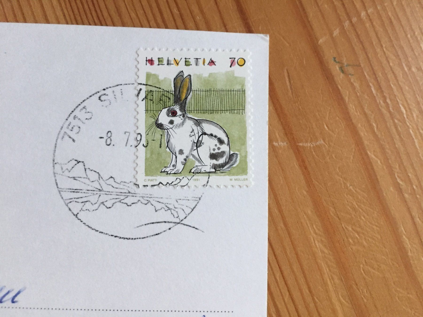 Cartoline postali: Silvaplana - Surlej - AK 1993 – Usato da Oberuzwil venduto da Henri09 1