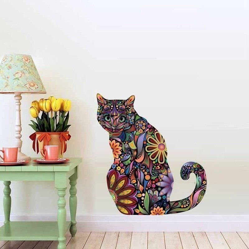 Sticker: Autocollants muraux Mandala fleur chat – Nuovo e nell'imballaggio originale da Gurmels venduto da Swisspod