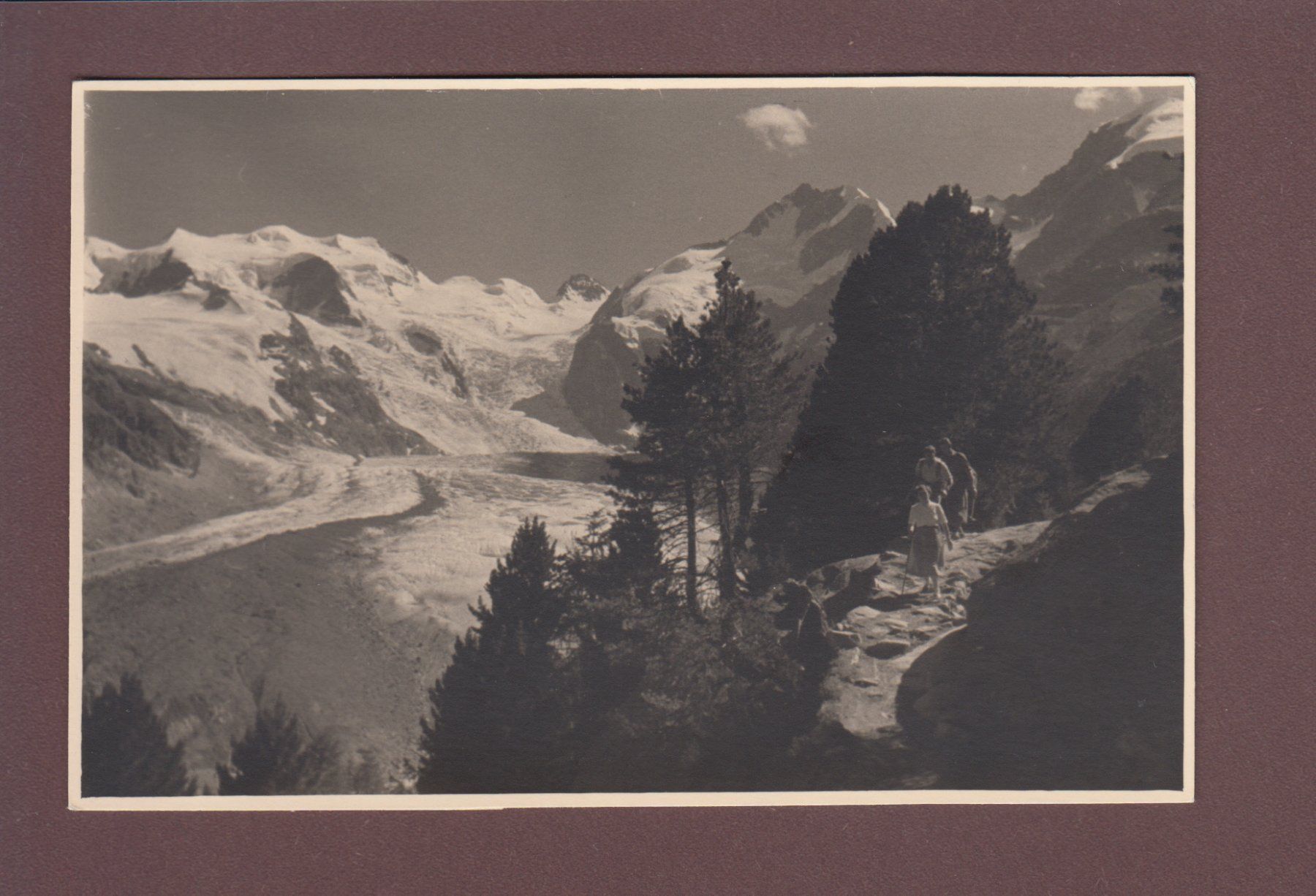 Cartoline postali: Photo - BERNINA GLETSCHER - Leute – Usato da Pully venduto da nicecards