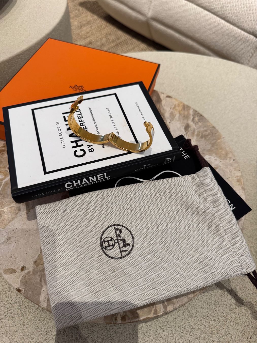 Hermès Bracciali & Braccialetti: HERMES ARMREIF CLIC H WEISS – Usato da Schwyz venduto da bofb 3