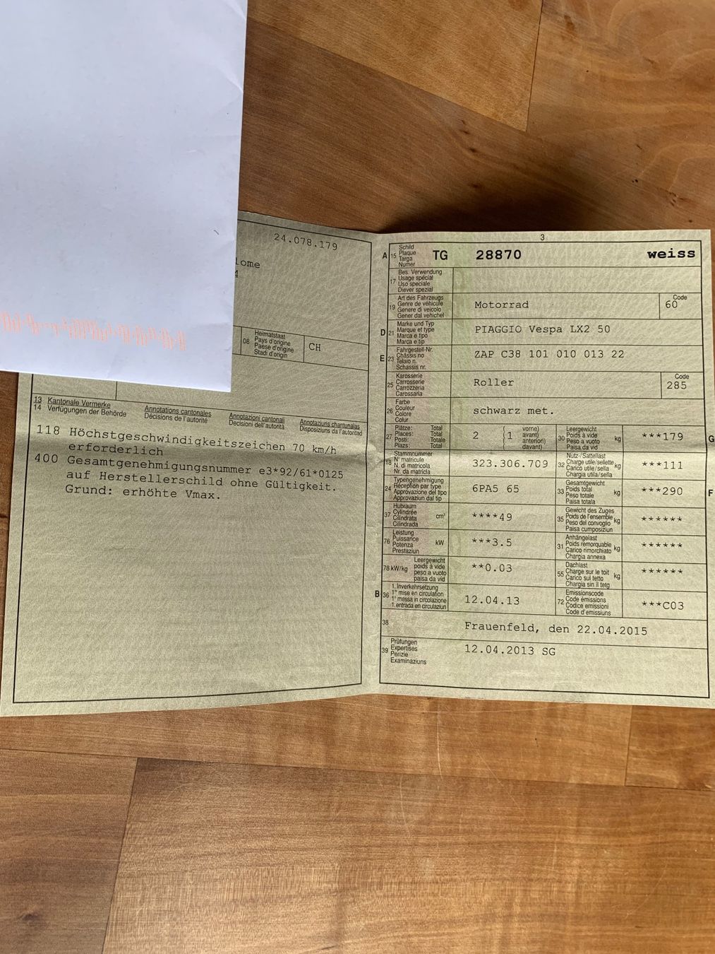 Vespa Scooter: Vespa LX 50 2t – Difettoso da Lustdorf venduto da Monokell 8