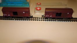 2 Wagen-Rivarossi Spur N 9323 Gs SBB-CFF