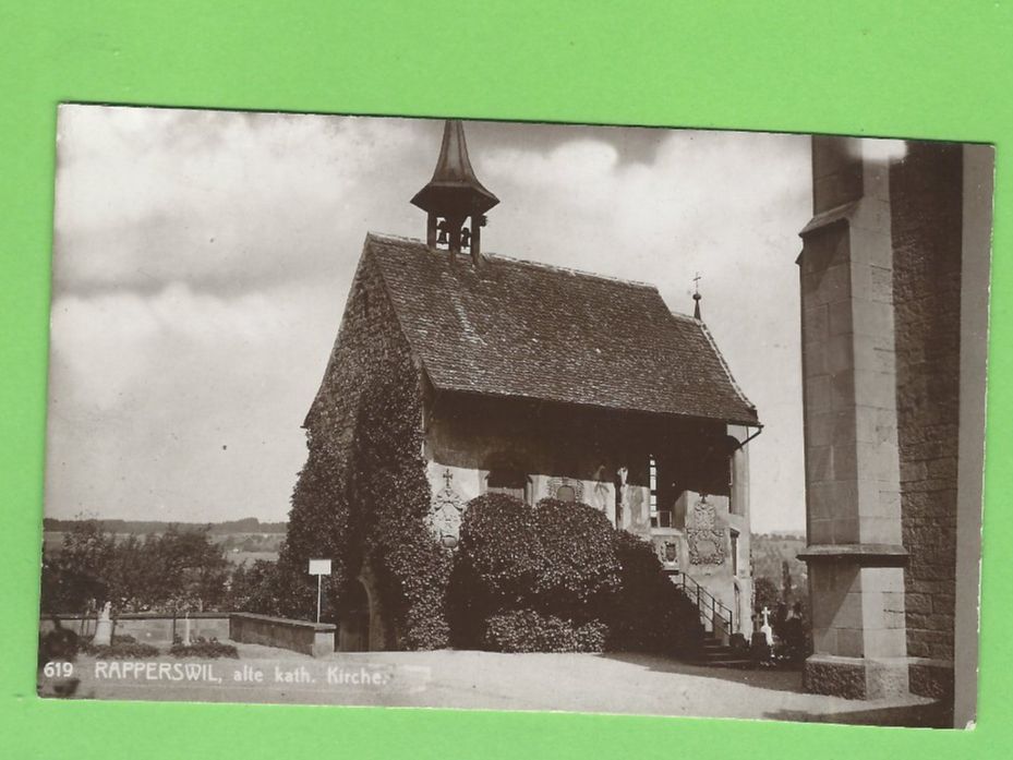 Cartoline postali: Rapperswil: alte kath. Kirche – Usato da Zürich venduto da t24_de