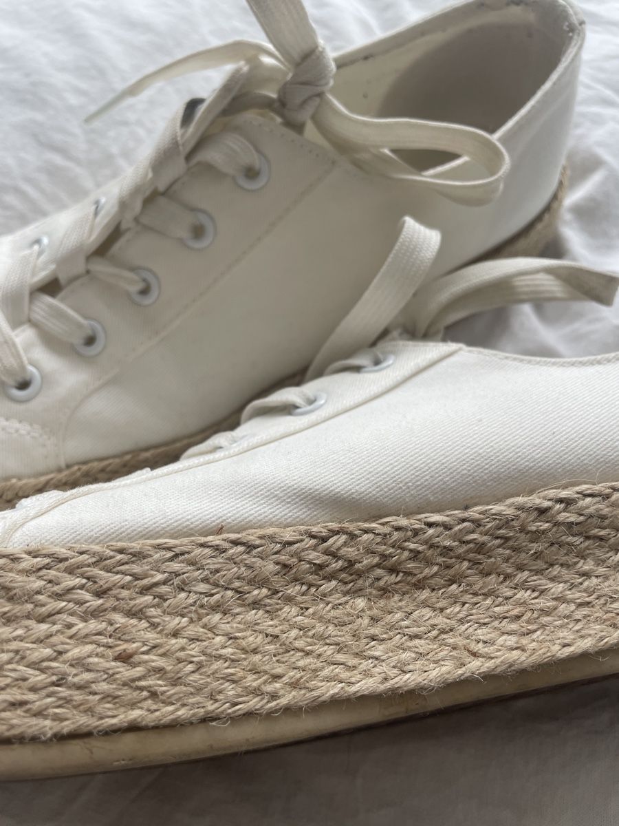 Damenschuhe: Weisse Sommer Sneaker Plateau Bast Gr. 41 – Gebraucht aus St. Niklausen LU von car_2562 4