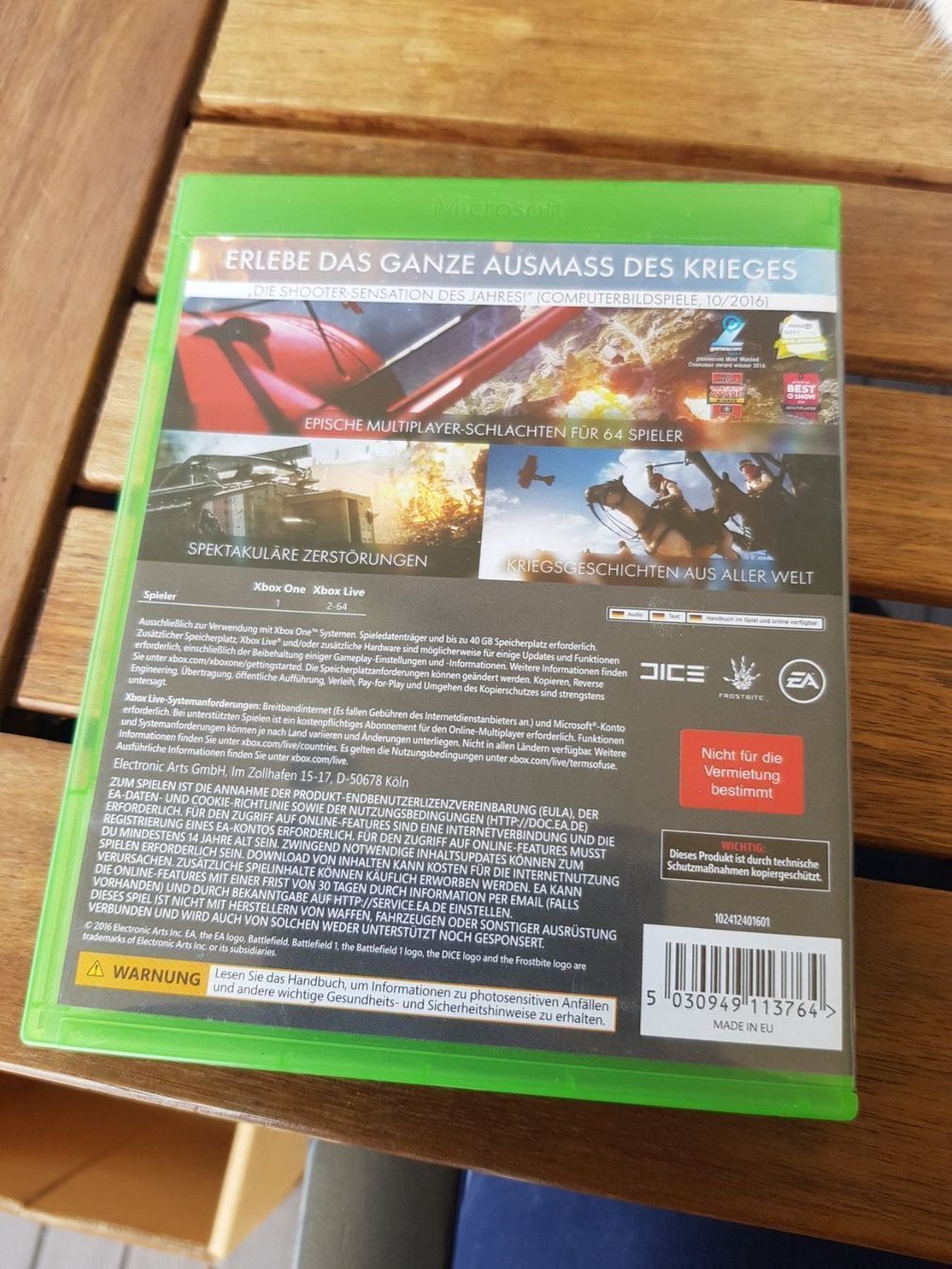 Microsoft Spiele: BATTLEFIELD 1 XBOX ONE – Neu (gemäss Beschreibung) aus Emmenbrücke von prisan_LU 2