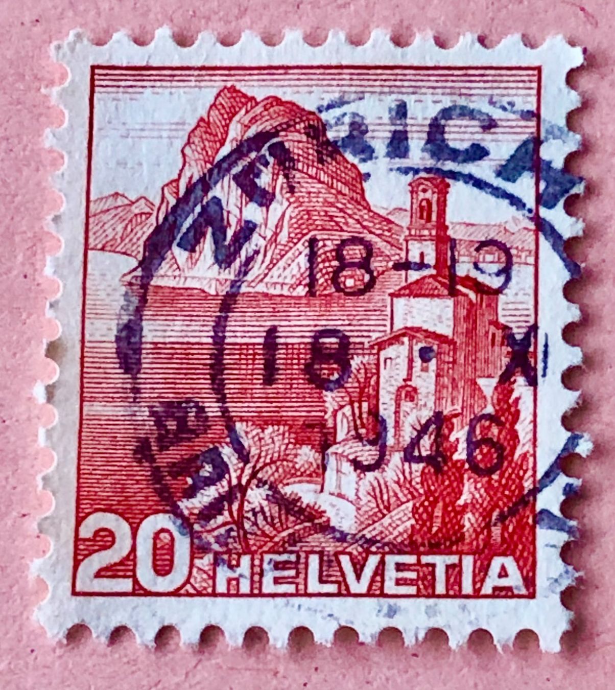Alle Briefmarken: Nr.215 Landschaftsbilder Stempel  Zürich     – Gebraucht aus Aarau von Billa007
