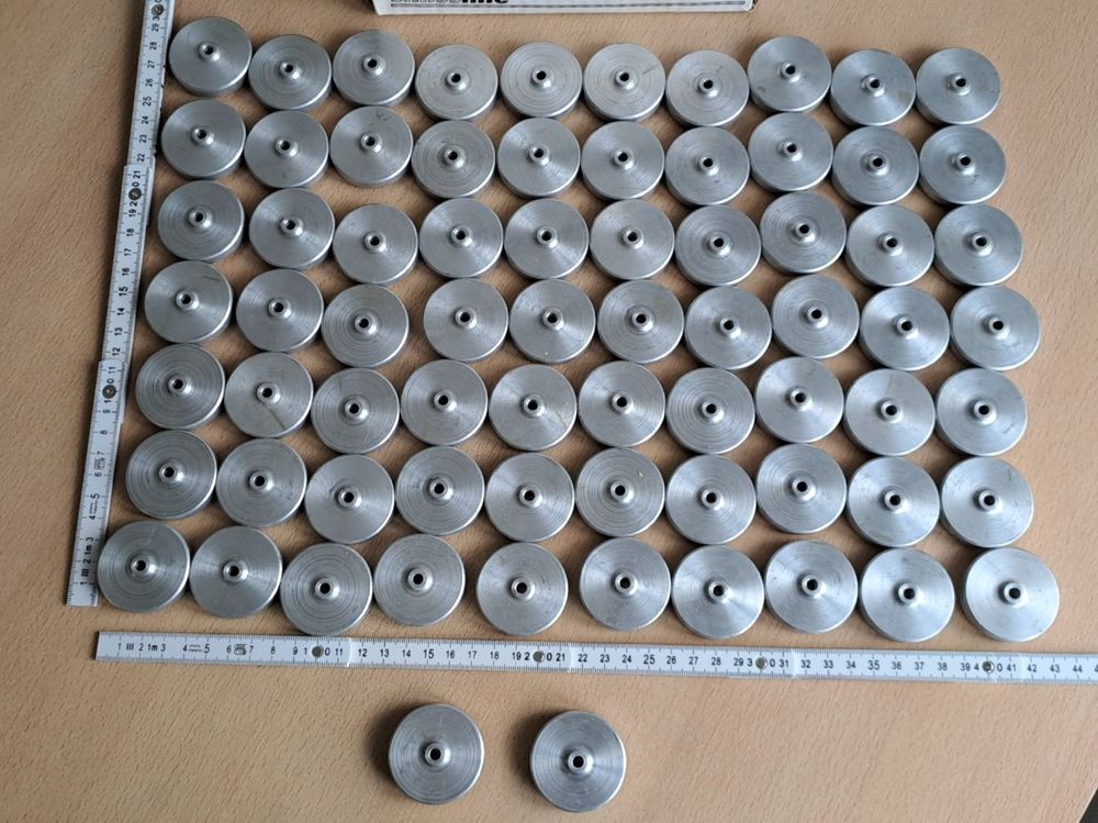 sourcing map 4Stk. M6 Gewinde 30mm Durchm. Rundform Aluminium Scheiben