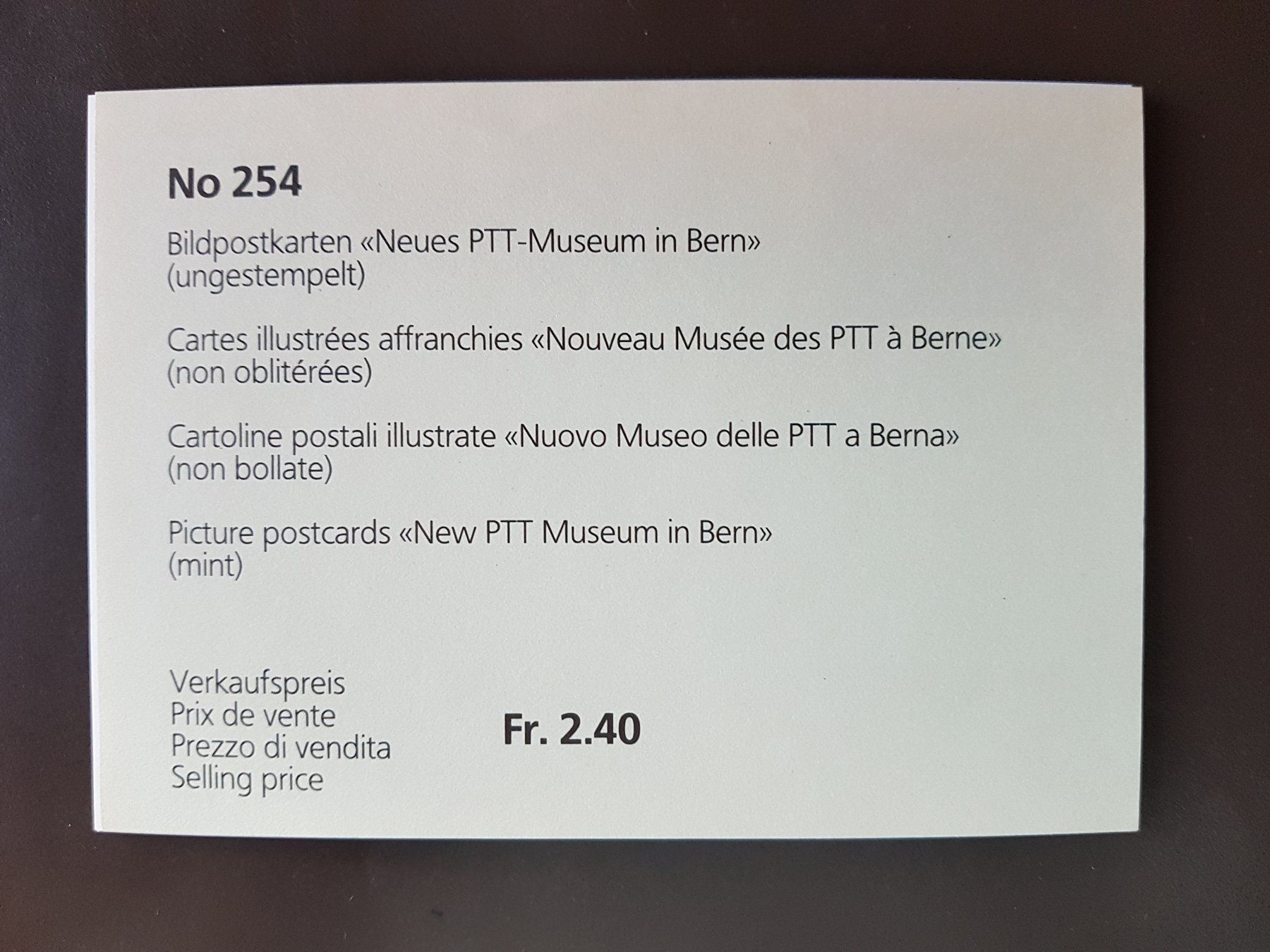 Alle Briefmarken: 3 Bildpostkarten à 50 Rp. – Neu (gemäss Beschreibung) aus Stilli von Mos1 2