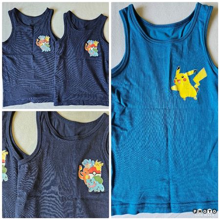 3x Pokemon Trägershirts / Unterhemd Gr. 110 / 116 C&A