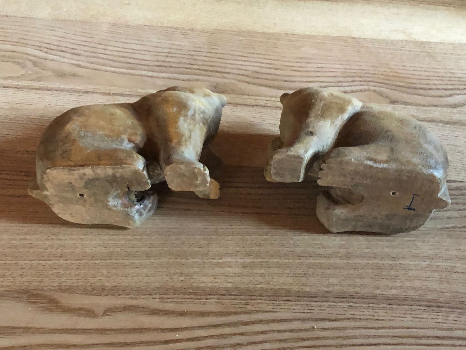 Sculture & Statue: 2 Antike geschnitzte Holzbären – Usato da Röschenz venduto da Tashroal 2