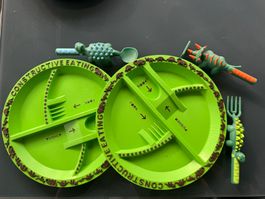 Assiettes et couverts Dino 🦖  pour enfants