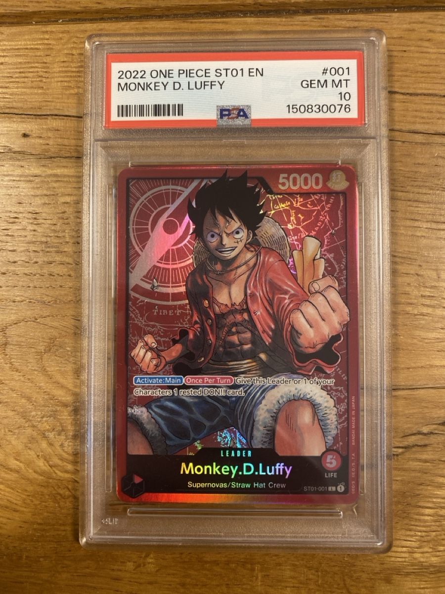 Bandai Carte collezionabili: One Piece Monkey.D.Luffy ST01 PRE ERRATA PSA 10 – Nuovo (secondo la descrizione) da Amriswil venduto da AlpAde_