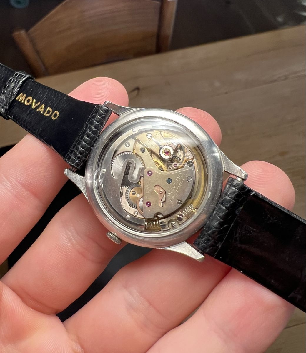 Movado Orologi: MOVADO Automatic See through back 33mm original Movado strap – Usato da Theilingen venduto da AcieraF3 3