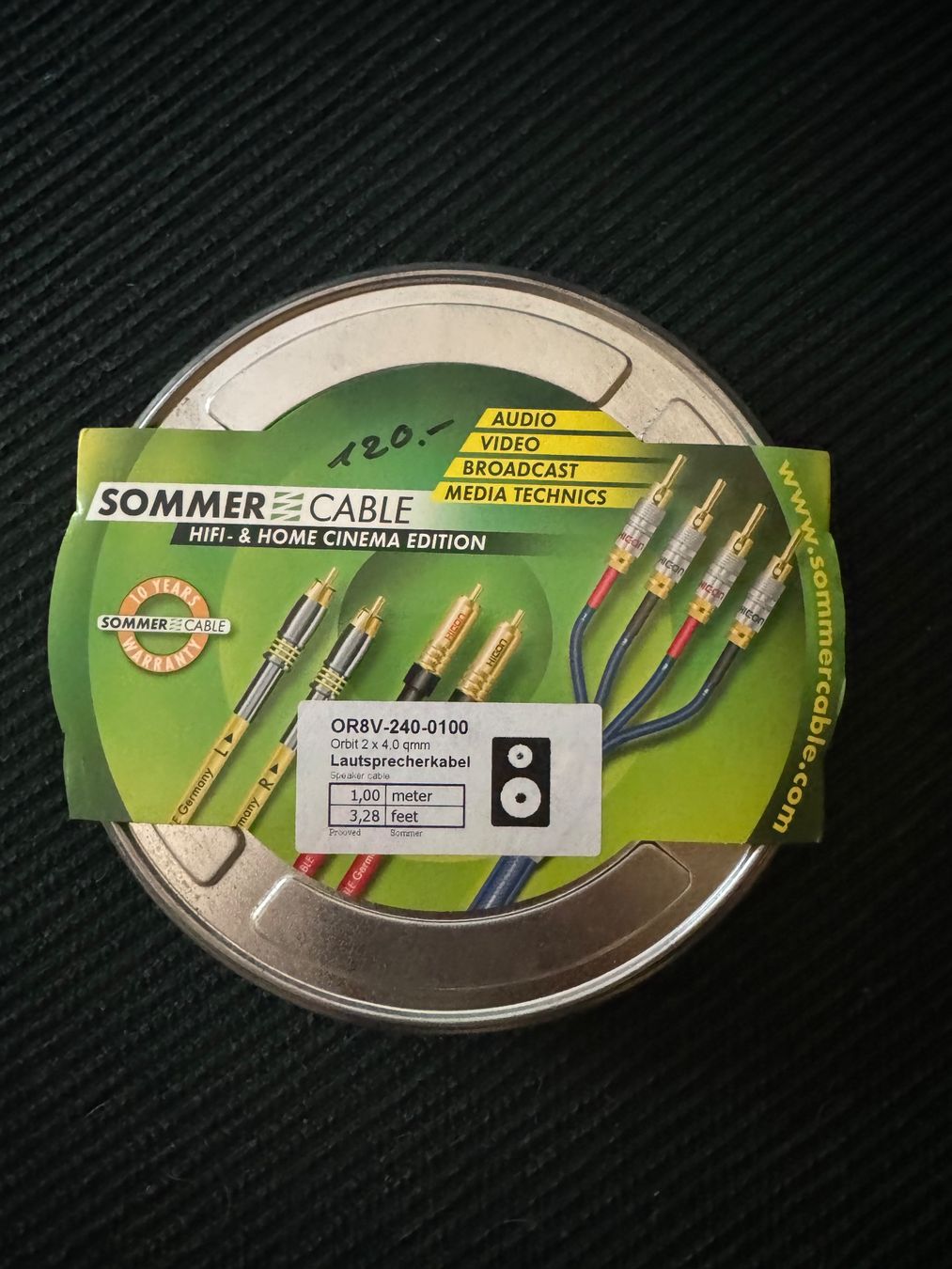 Cavi: Speakercable Sommer Cable  1m (neu) – Nuovo e nell'imballaggio originale da Ueken venduto da highlander57