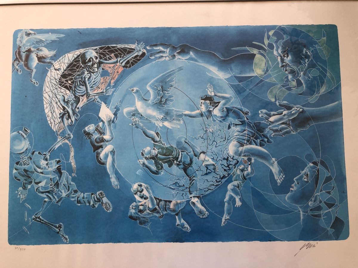 Grafiken & Lithographien: Lithographie de Hans Erni 71/750 signée  – Gebraucht aus Court von  1