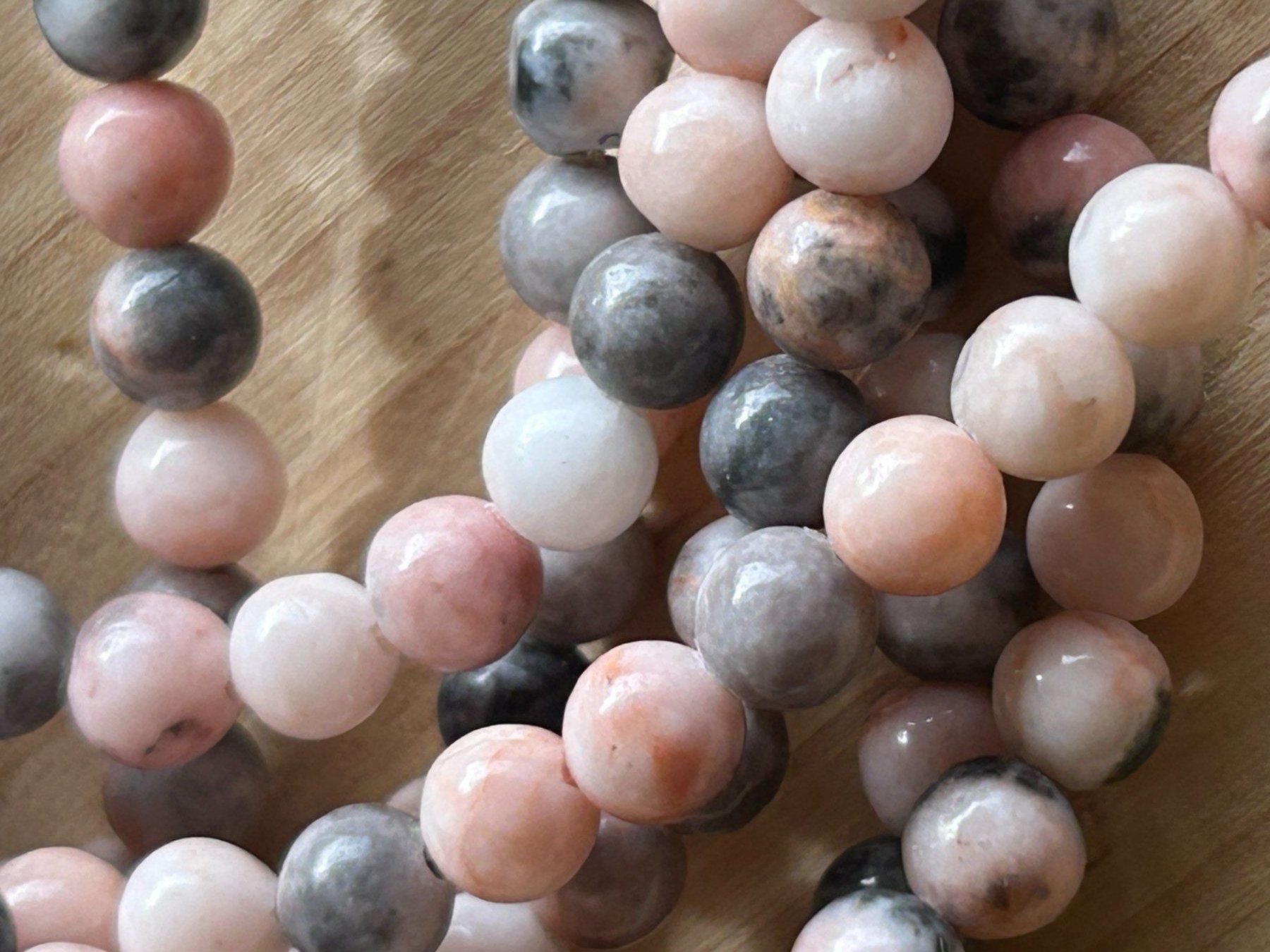 Pietre preziose: Strang echte Pink Zebra Jasper beads 4 mm – Nuovo e nell'imballaggio originale da Niederrohrdorf venduto da Ytobi 1