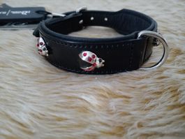 Hunter Hundehalsband Leder * Swarovski Elementen Marienkäfer